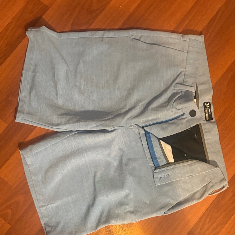 Hurley Men's Sky Blue Flat Front Shorts